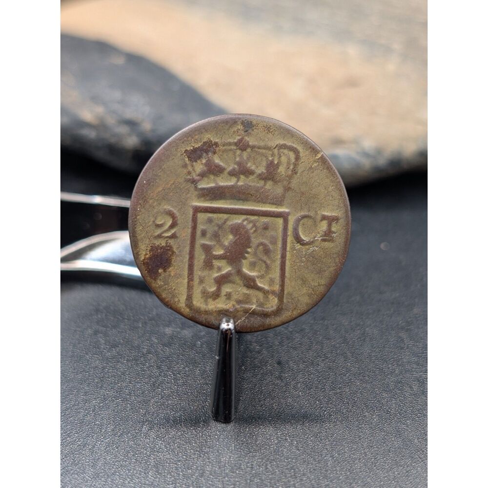1858 Netherlands‑Indies 2 Cent • Dutch East Indies Copper Coin • Colonial Era